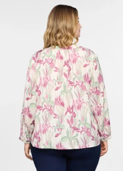 Blusa over fit con scollo a V donna curvy
