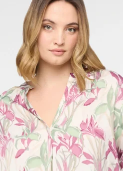 Blusa over fit con scollo a V donna curvy