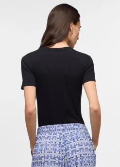Body girocollo in costina stretch donna