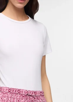 Body girocollo in costina stretch donna
