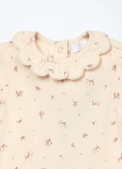 Body in costina di cotone stretch neonata