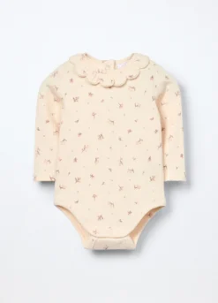 Body in costina di cotone stretch neonata