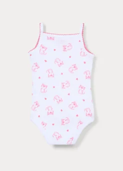 Body in costina di puro cotone neonata