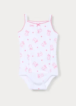 Body in costina di puro cotone neonata