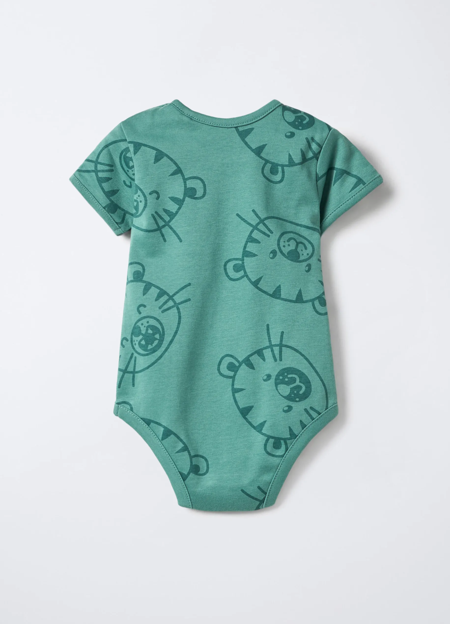 Body in interlock di puro cotone neonato