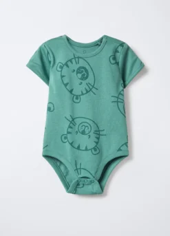 Body in interlock di puro cotone neonato