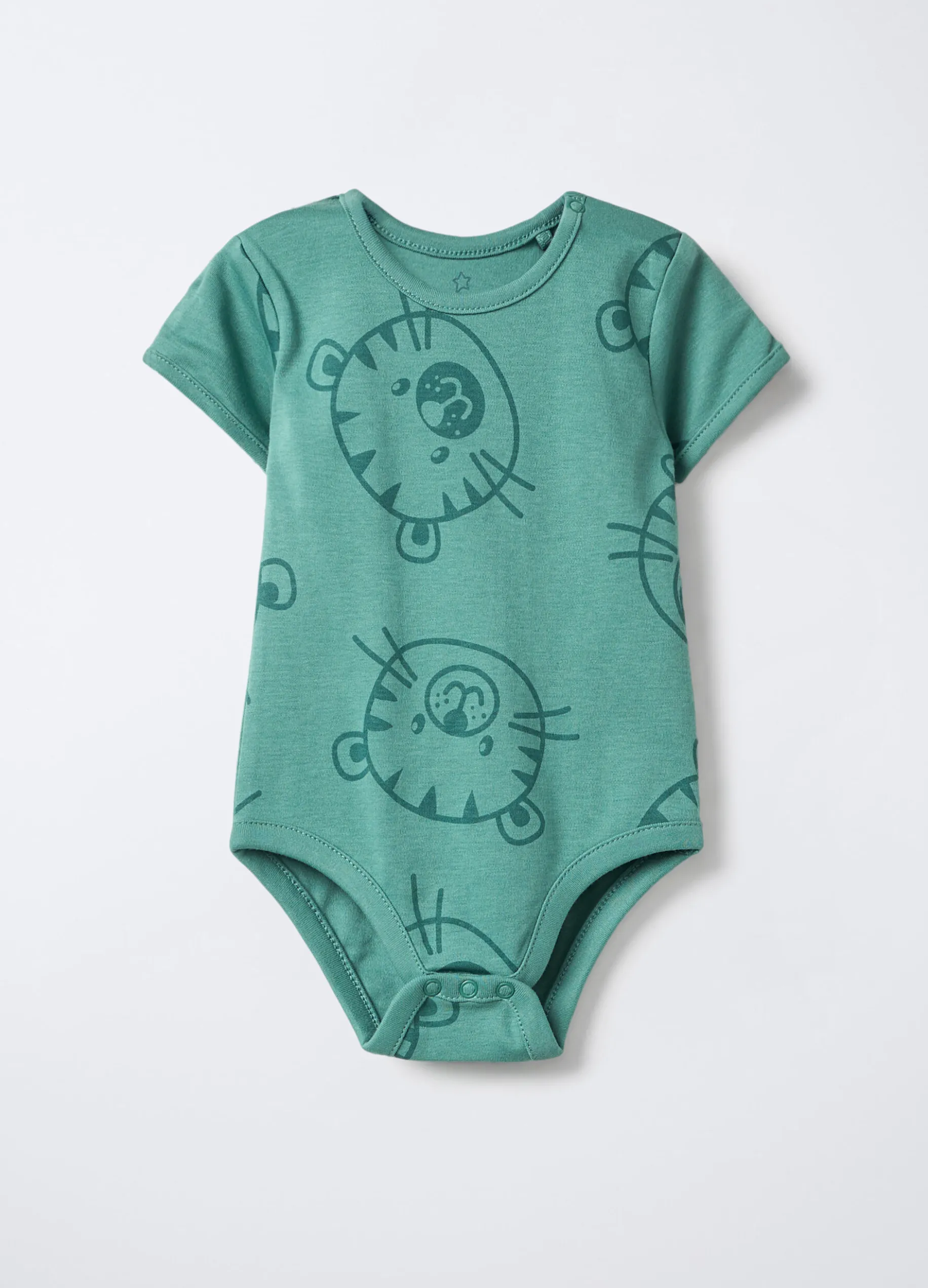 Body in interlock di puro cotone neonato