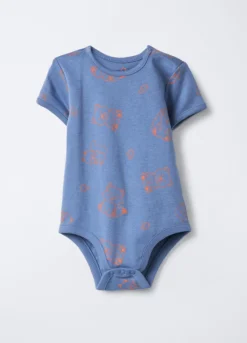 Body in interlock di puro cotone neonato