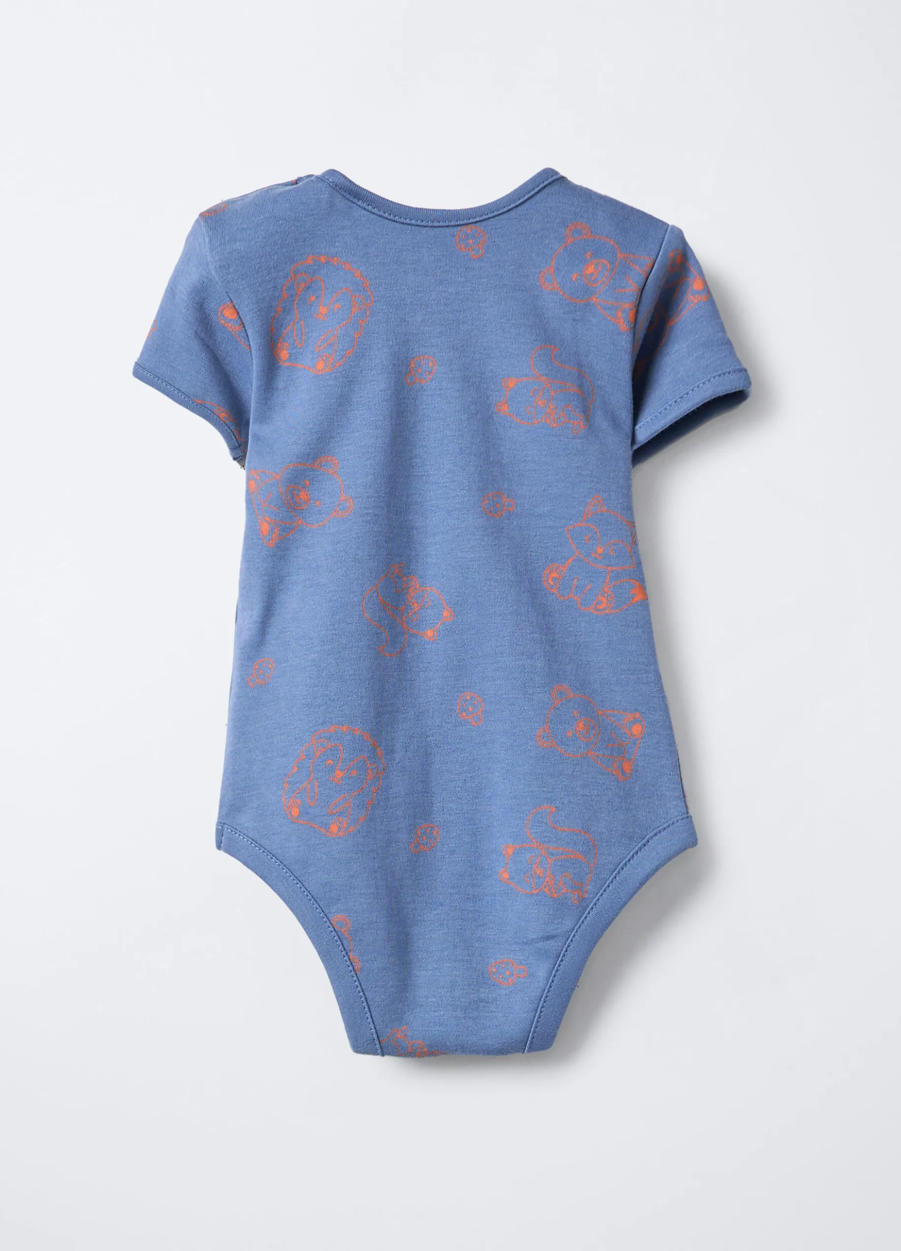 Body in interlock di puro cotone neonato