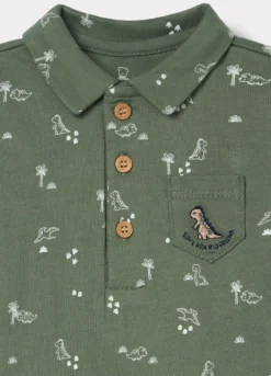 Body-polo in jersey di puro cotone neonato