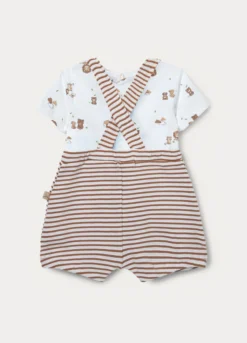 Body-salopette in cotone stretch neonato