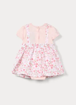 Body-vestito in jersey di puro cotone neonata