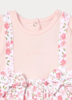 Body-vestito in jersey di puro cotone neonata
