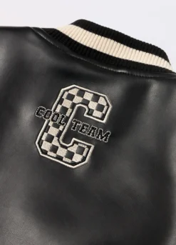 Bomber varsity in eco pelle ragazzo