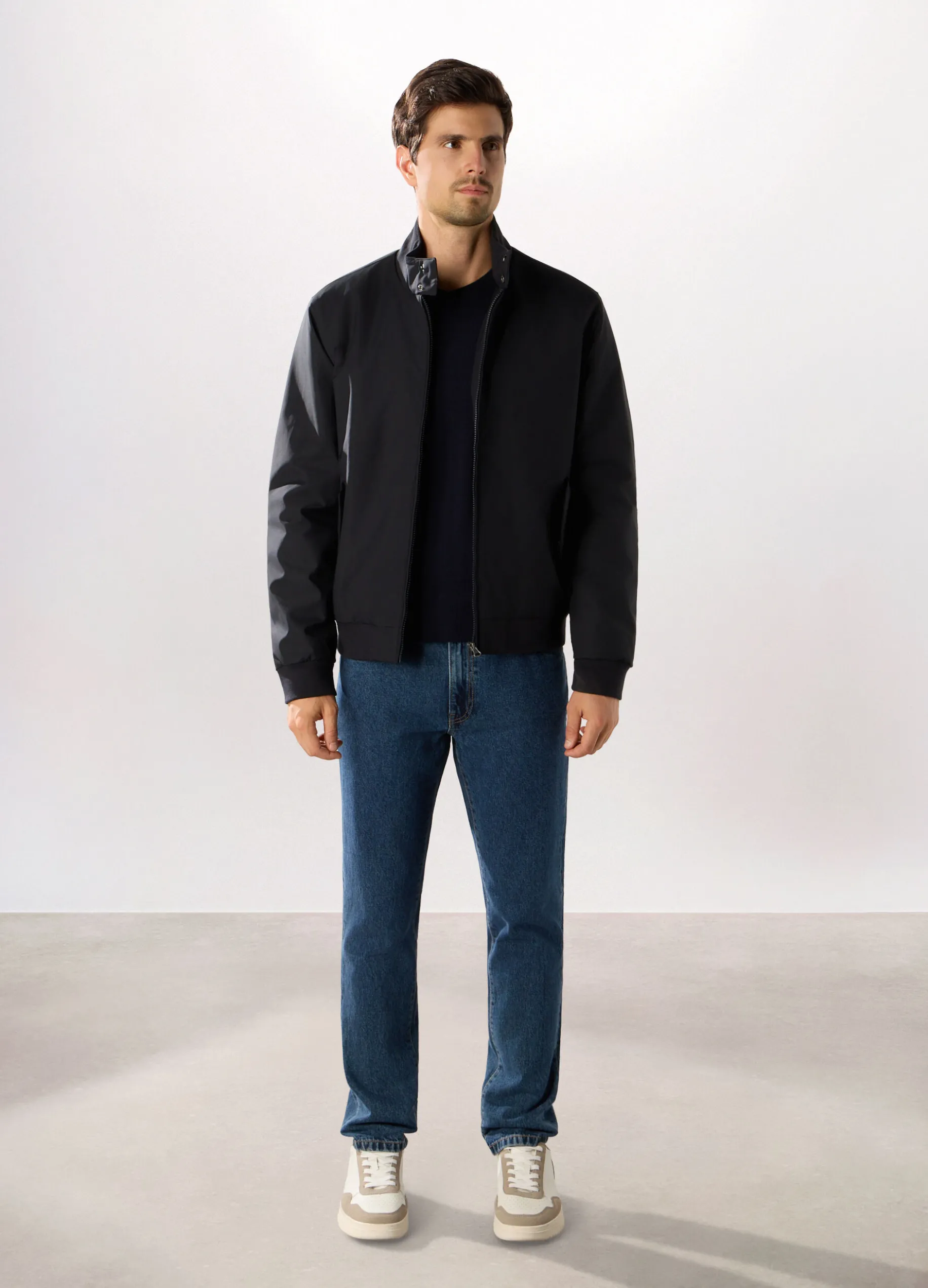 Bomber con zip uomo