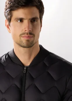 Bomber imbottito con zip uomo