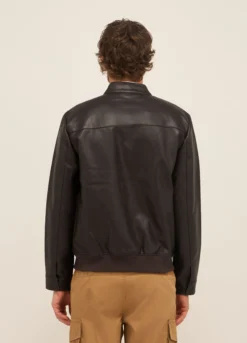 Bomber in ECOpelle granata uomo