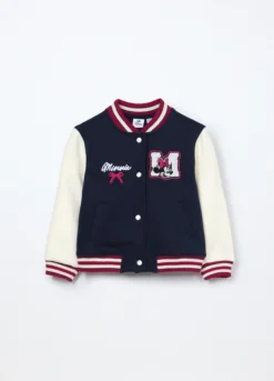 Bomber varsity in felpa misto cotone neonata