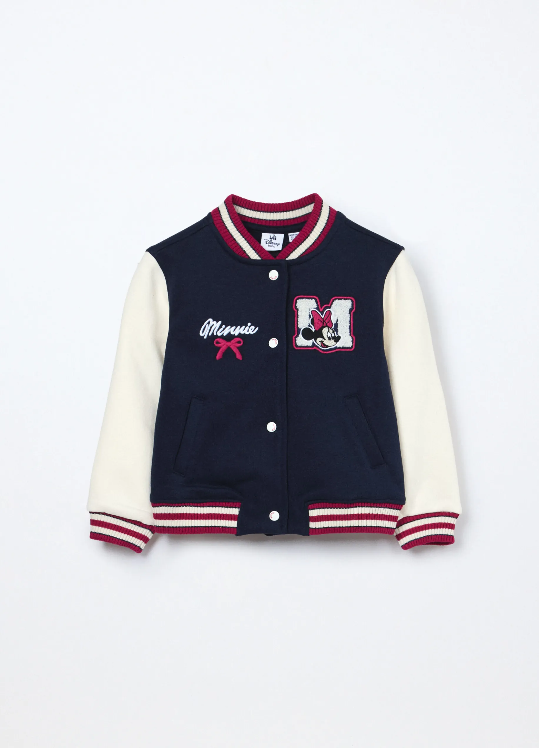 Bomber varsity in felpa misto cotone neonata