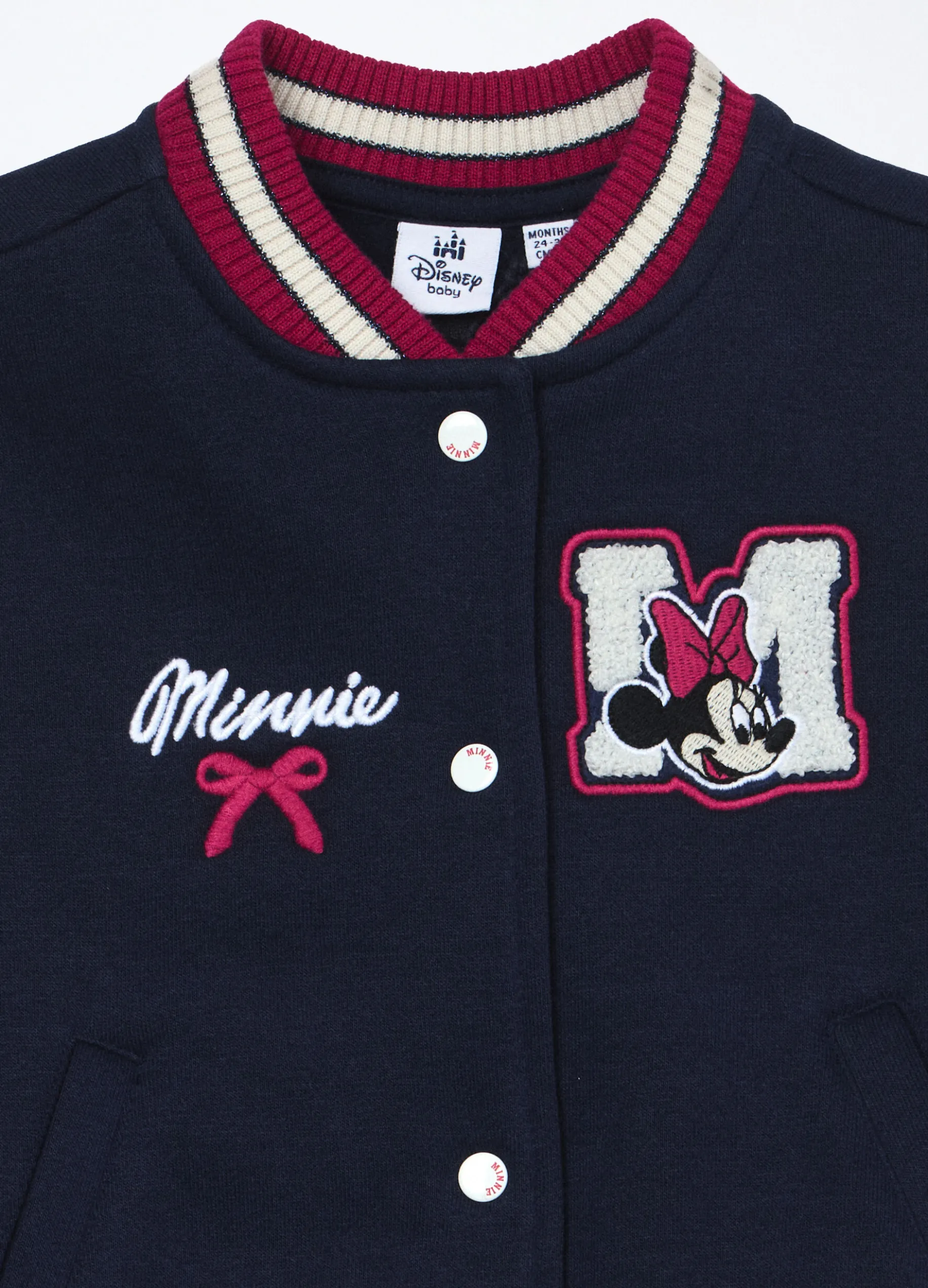 Bomber varsity in felpa misto cotone neonata