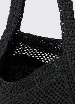 Borsa a secchiello in carta tessile donna