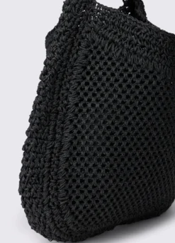 Borsa a secchiello in carta tessile donna