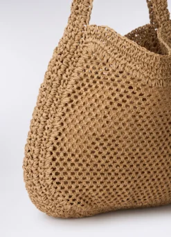 Borsa a secchiello in carta tessile donna
