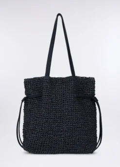 Borsa a spalla in carta tessile donna