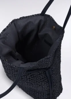 Borsa a spalla in carta tessile donna