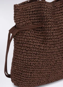 Borsa a spalla in carta tessile donna