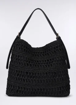 Borsa a spalla in carta tessile donna