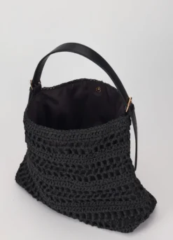 Borsa a spalla in carta tessile donna