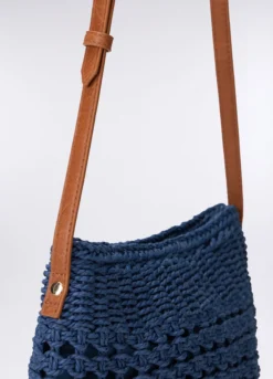 Borsa crochet a tracolla donna