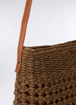 Borsa crochet a tracolla donna