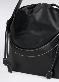 Borsa in eco pelle a secchiello donna
