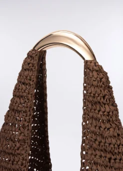 Borsa in paglia crochet donna