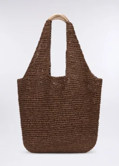 Borsa in paglia crochet donna