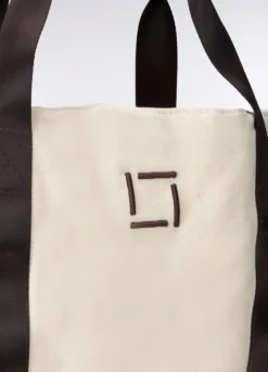 Borsa in tela di cotone a doppio manico uomo