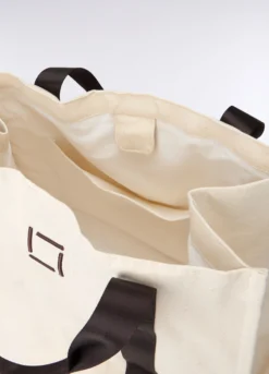 Borsa in tela di cotone a doppio manico uomo