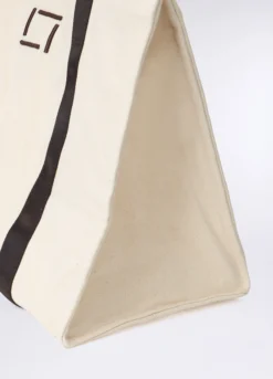 Borsa in tela di cotone a doppio manico uomo