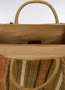 Borsa mare a righe donna