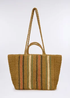Borsa mare a righe donna