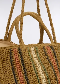 Borsa mare a righe donna