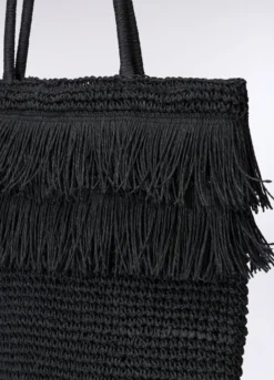 Borsa mare a spalla in carta tessile donna