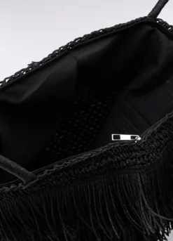 Borsa mare a spalla in carta tessile donna