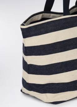 Borsa mare in cotone rigato donna