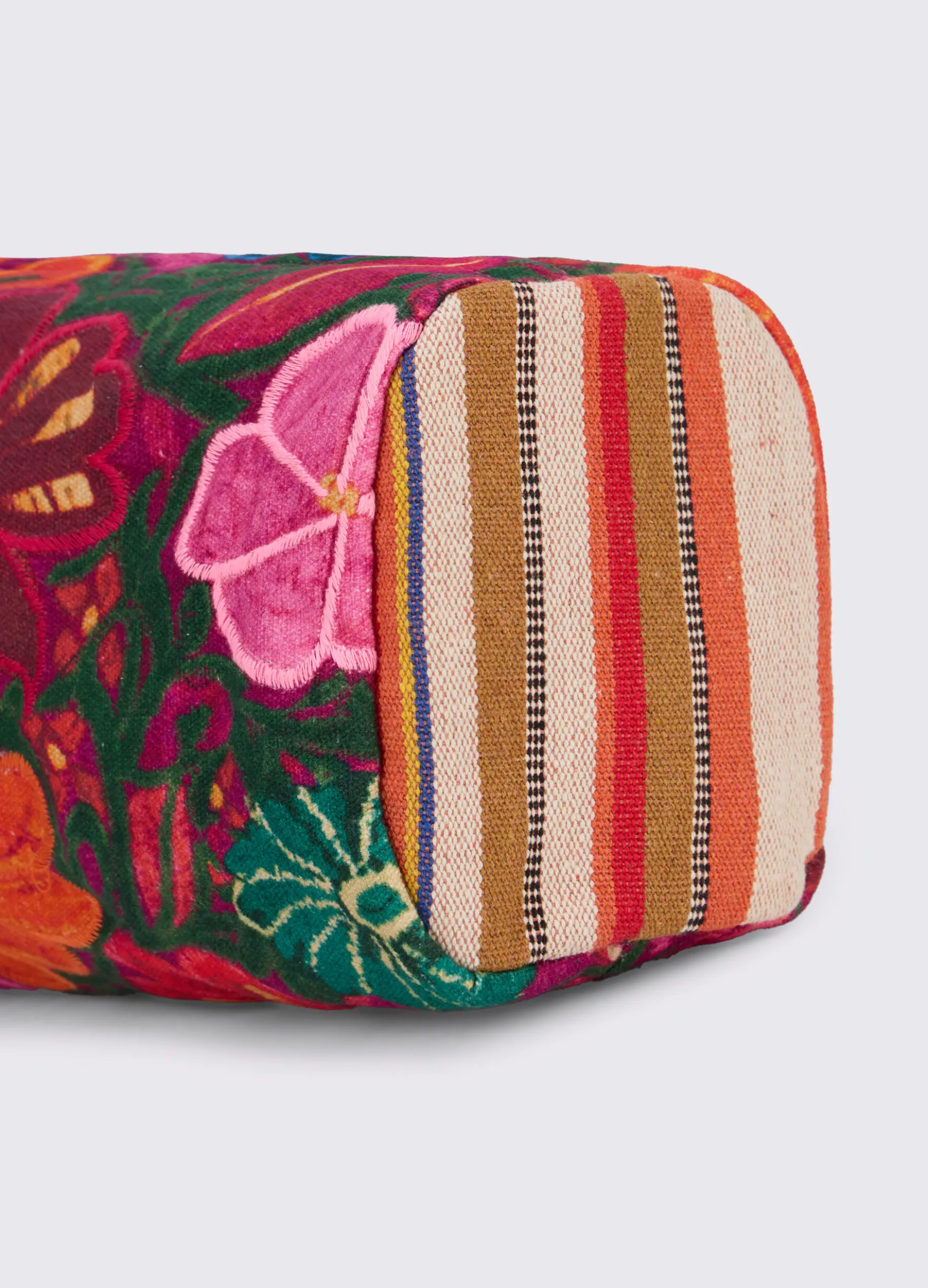 Borsa mare pochette in cotone ricamato donna