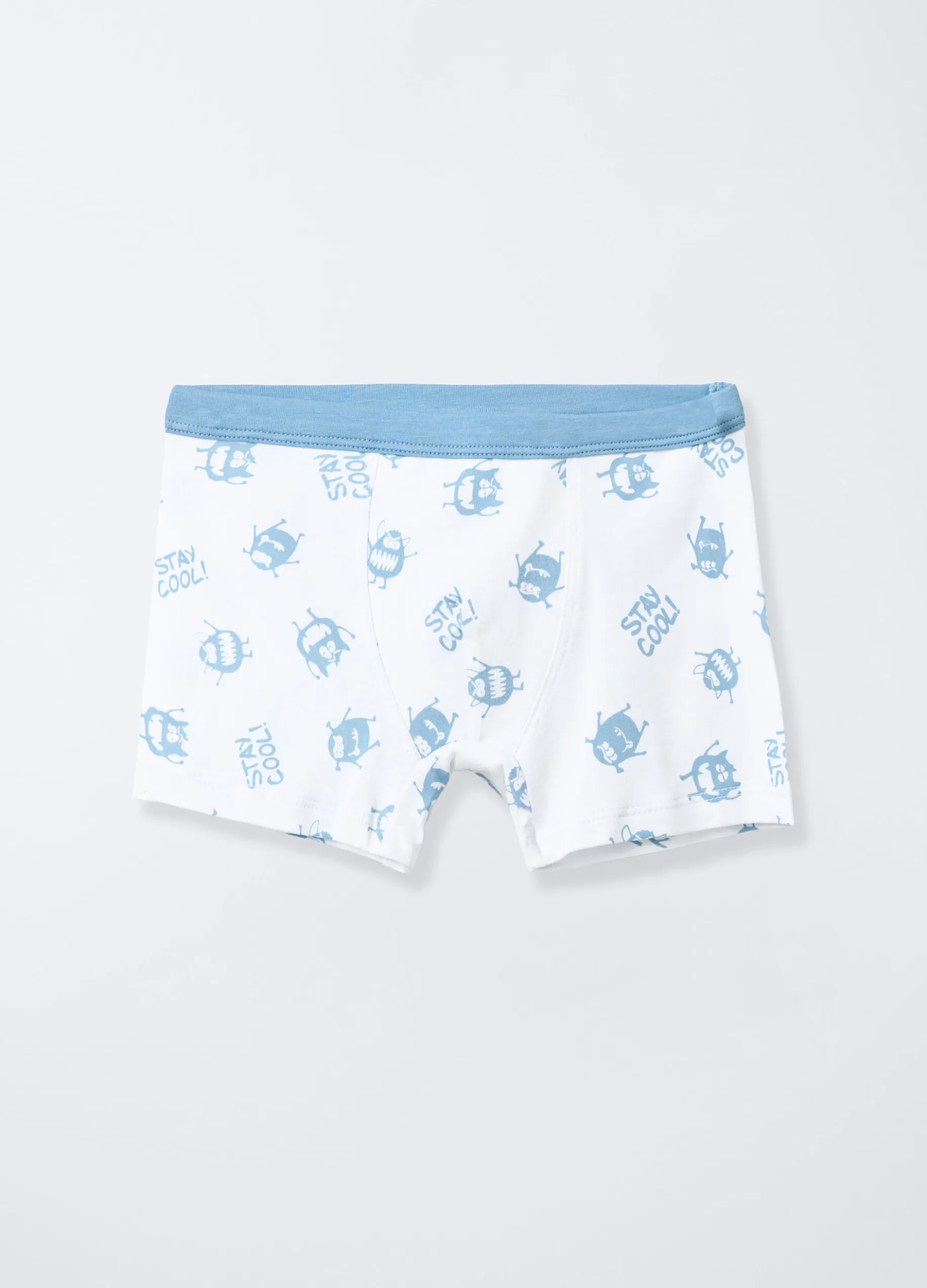 Boxer in jersey di cotone stretch bambino