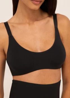 Bralette in jersey di cotone stretch donna