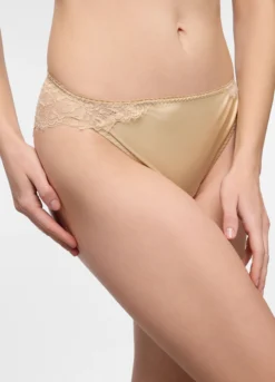 Brasiliana satin con inserti in pizzo donna